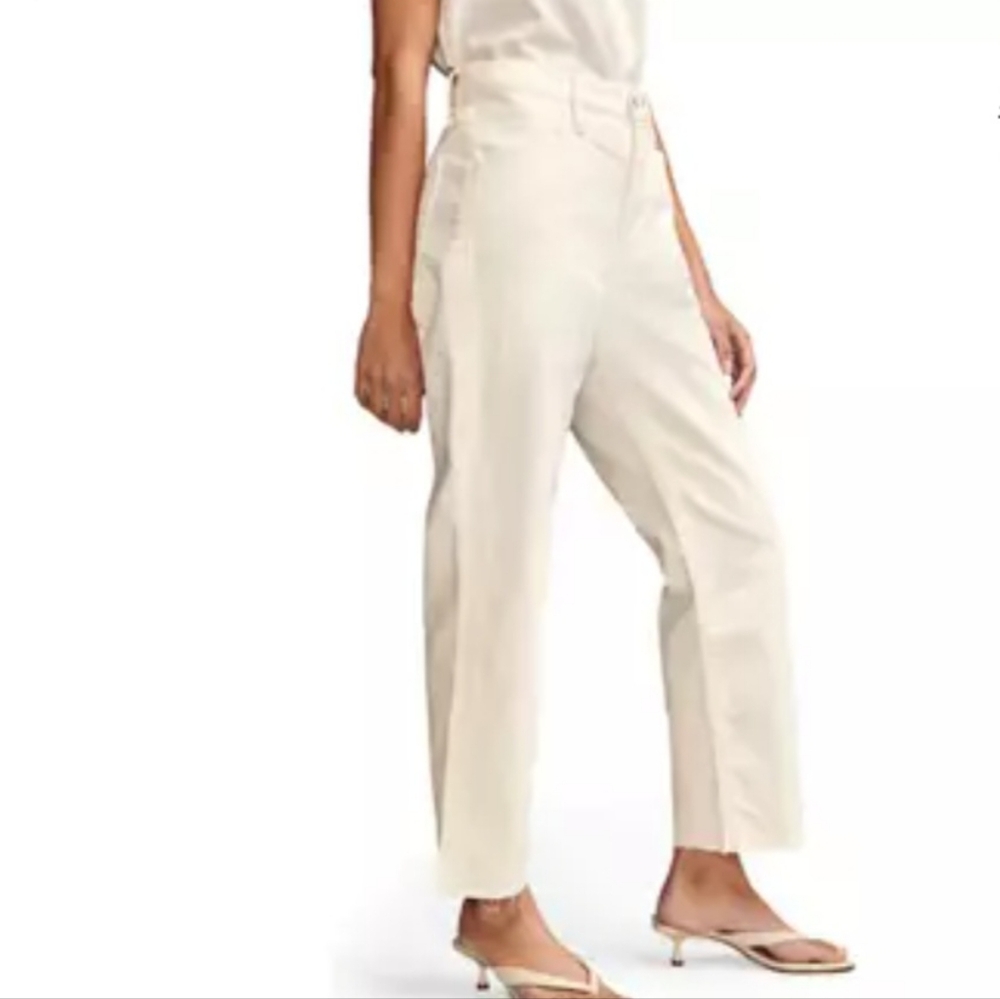 Lucky Brand Women's Loose Cropped Jeans Sz 31 Waist (12) Inseam 25 NWT Beige
